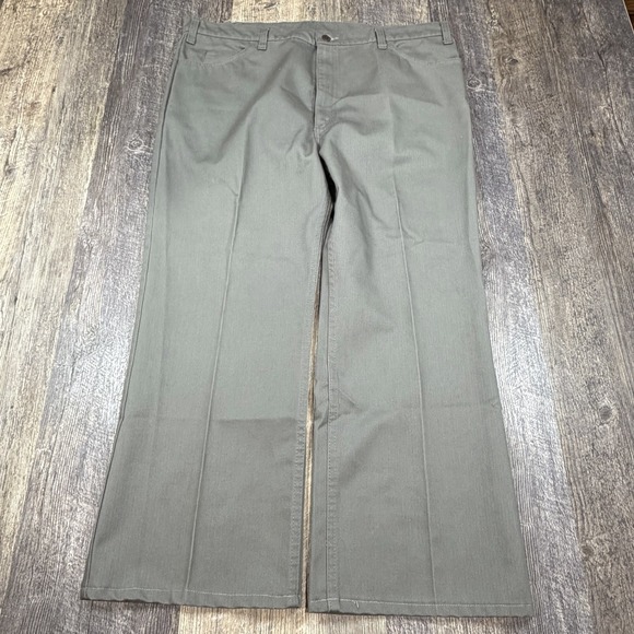 Vintage Levi's Sta-Prest Micro Corduroy Pants Mens 40x27 Gray Talon Zip USA 80s - Picture 3 of 16